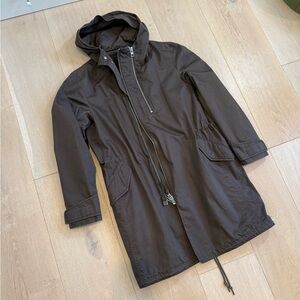 All Saints Brown Parka Coat